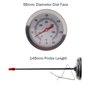 Thermomètre à bonbons avec clip de pot - Sonde professionnelle de fabrication de bonbons - Cadran en acier inoxydable idéal pour