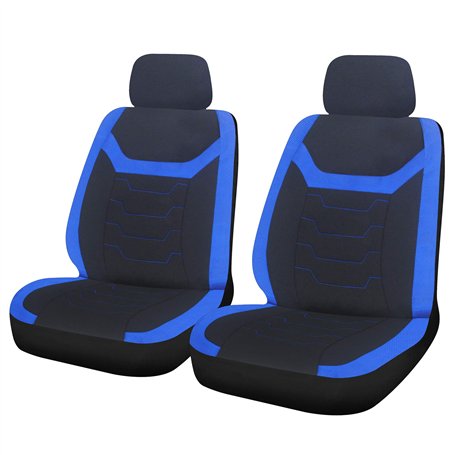 Sakura SS5400 Finsbury 1 Paire de Housses de siège Avant de Voiture et Van – Noir avec Inserts Bleus – Ajustement Facile – 30 x