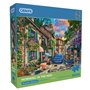 Gibsons Morning in the Med – Puzzle de 500 pièces XL extra large | Puzzle méditerranéen | Puzzle durable pour adultes en carton