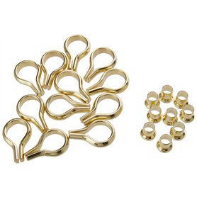 Bulk Hardware BH00003 Kit goujon/douille en Acier électro-laiton pour bibliothèque