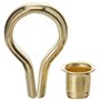 Bulk Hardware BH00003 Kit goujon/douille en Acier électro-laiton pour bibliothèque