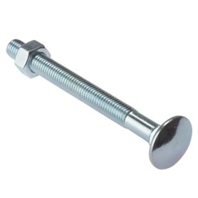 Bulk Hardware BH02149 Boulon de carrosserie / écrou plaqué au zinc