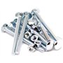 Merriway BH07606 Boulon et écrou de carrosserie en acier zingué brillant M10 x 150 mm Argenté