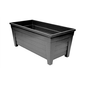 Lot de 4 jardinières noires de 55 cm