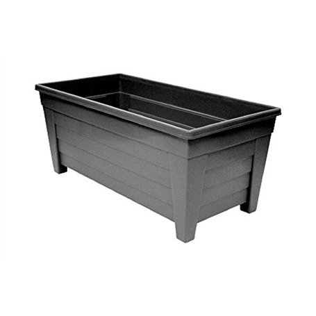 Lot de 4 jardinières noires de 55 cm