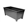 Lot de 4 jardinières noires de 55 cm