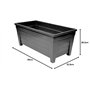 Lot de 4 jardinières noires de 55 cm
