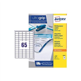 Avery Étiquettes multi-usages 65 étiquettes par feuille (40 feuilles) (Import Royaume Uni)