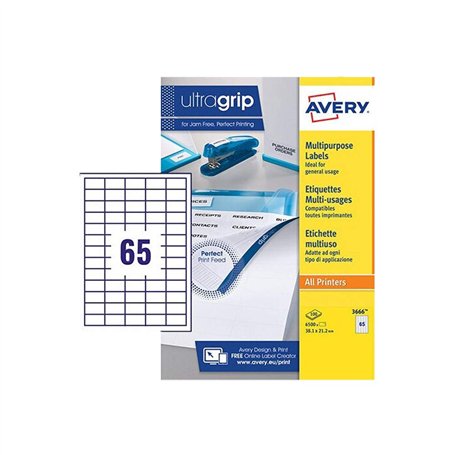 Avery Étiquettes multi-usages 65 étiquettes par feuille (40 feuilles) (Import Royaume Uni)
