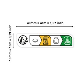 Avery - 1000 Etiquettes Infotri Rectangles Autocollantes en rouleau - 10x40 mm - Infotri - 1 rouleau de 1000 Stickers pour entre