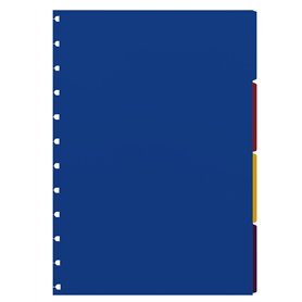 Filofax - Diviseur de classeur A4 - 4 Onglets - Couleurs vives - Papier laminé
