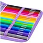 Abeec Coffret de 44 Crayons Pailletés - Ensemble de Papeterie pour Filles comprenant : Trousse à Crayons, Feutres, Crayons de Co