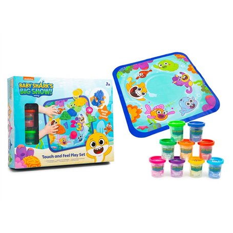 Rms International Baby Shark's Big Show - Tapis de jeu et pâte à toucher pour enfants garçons et filles - Jouet sensoriel à offr