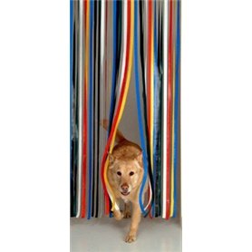 Rideau de porte à lamelles - Store anti-insectes - Multicolore - 80 cm de large x 200 cm de hauteur