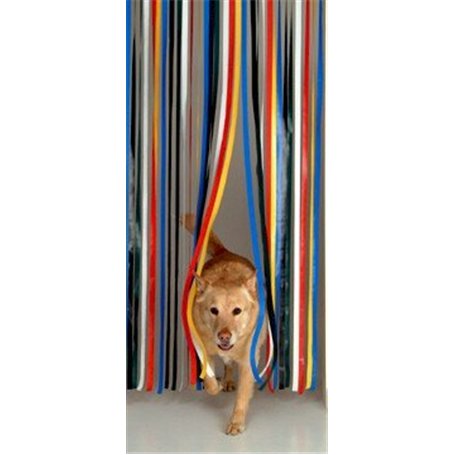 Rideau de porte à lamelles - Store anti-insectes - Multicolore - 80 cm de large x 200 cm de hauteur