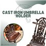 garden mile Heavy Duty Parapluie Canne Stand, Marron Style Vintage Finition Antique Support de Plancher en Fonte, Parapluie de M