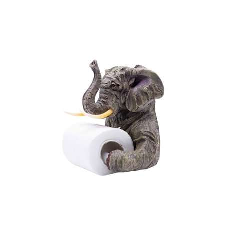 Homezone Grand Éléphant Papier Toilette Support de Rouleau Montage Mural Toilette Papier Tissu Distributeur Tissu Support Salle