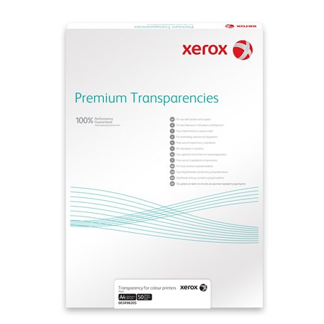 XErox 003R98220 universel overheadfolie haute de 50 feuilles transparentes en plastique a4 pour imprimantes laser et laser coule