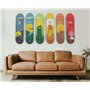 Support mural pour skateboard - Support vertical horizontal universel fabriqué à partir de bois recyclé