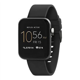 Reflex Active Montre connectée (série 13) Bluetooth pour Homme et Femme avec écran Tactile Couleur Longue durée et Bracelet Noir