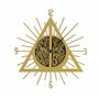 Harry Potter Hallows HP3040 Horloge murale en forme de reliques de la mort Doré