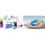 Rapesco 1719 Set Bug Agrafeuse et 810-P Perforatrice 2 Trous avec 1000 Agrafes 26/6 mm, Bleu Transparent
