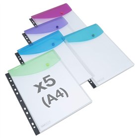 Rapesco 1630 Pochette Grande Capacité pour Classeurs Anneaux A4