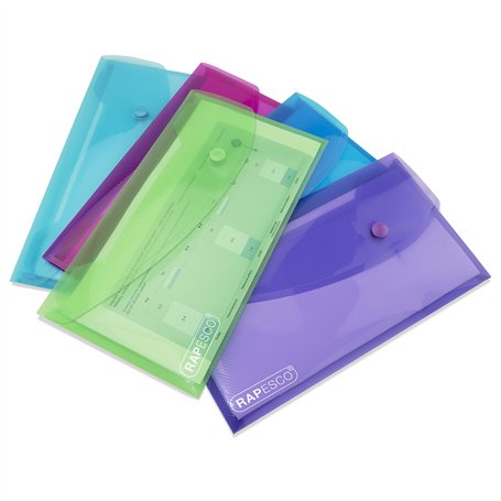 Rapesco 0690 Pochette Porte-Documents avec Bouton-Pression