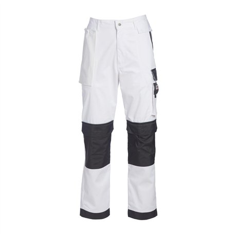 ProDec Advance Pantalon de Peintre résistant aux Taches Multi-Poches pour Femme Blanc 38