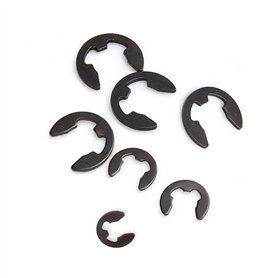 jiuxinyun 10 pièces E Clip Circlip M10 noir en acier au carbone bague de retenue rondelle for fixation d'arbre