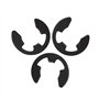 jiuxinyun 10 pièces E Clip Circlip M10 noir en acier au carbone bague de retenue rondelle for fixation d'arbre