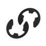 jiuxinyun 10 pièces E Clip Circlip M10 noir en acier au carbone bague de retenue rondelle for fixation d'arbre