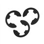 jiuxinyun 10 pièces E Clip Circlip M10 noir en acier au carbone bague de retenue rondelle for fixation d'arbre