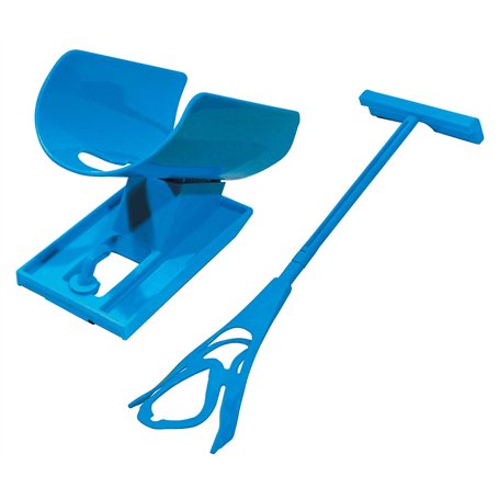 Aidapt Bathroom Ltd Enfile Chaussette avec Chausse Pied Bleu VM947B