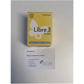 FreeStyle Libre 3 Plus Capteur de glycémie Appareil de mesure du diabète + bon d'achat Becopa®