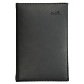Esposti Carnet d'Adresses – Coins Métal Doré – Noir – (Taille 26cm x 12cm)