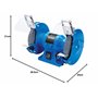 Silverline 263511 Meule d'établi 150 W 150 mm, Bleu