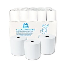 Double Dragon Rouleaux de Papier Thermique Premium 57 x 57 mm pour Imprimante EPOS