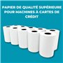 Double Dragon Rouleaux de Papier Thermique Premium 57 x 57 mm pour Imprimante EPOS, Terminal POS, Caisses Enregistreuses Thermiq