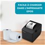 Double Dragon Rouleaux de Papier Thermique Premium 57 x 57 mm pour Imprimante EPOS, Terminal POS, Caisses Enregistreuses Thermiq