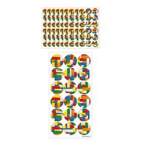 HENBRANDT Grands autocollants Brickz - Assortiment de 180 briques de construction pour enseignants
