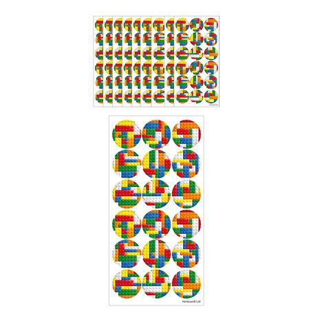 HENBRANDT Grands autocollants Brickz - Assortiment de 180 briques de construction pour enseignants