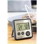 KitchenCraft KC Blue Thermomètre de Cuisson Numérique et Minuteur de Cuisine, Acier Inoxydable, Argent, 8 X 8 X 2 cm