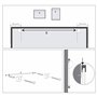 Nobo - Petit Tableau Blanc Mural avec Carrés d'Affichage, Rangement Intégré, Marqueurs / Aimants / Effaceur / Kit de Fixation Mu