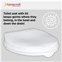 Homecraft Savanah Raised Toilet Seat with Lid, 5.08 cm (2 Inch) High, Elevated Toilet Seat Locks onto Toilets with Sturdy Bracke