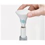 Joseph Joseph Duo Porte-rouleau de cuisine facile à déchirer (hauteur maximale du rouleau de cuisine de 24 cm), gris/blanc
