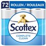 Scottex Papier toilette Complete Clean Blanc 72 rouleaux (8x9r)