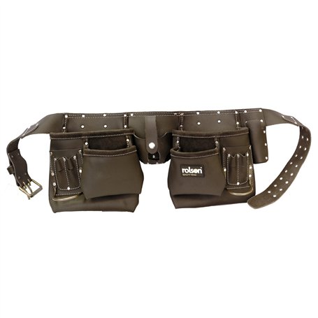 Rolson 68851 Ceinture à outils professionnelle tannée à l'huile pour constructeur