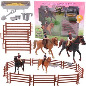 Toyland® - Ensemble de Jeu avec clôture pour Chevaux et sauts - Jouets équestres