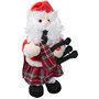Toyland® Père Noël écossais 30 cm – Père Noël dansant et chantant animé avec cornemuse – Décoration de Noël fantaisie